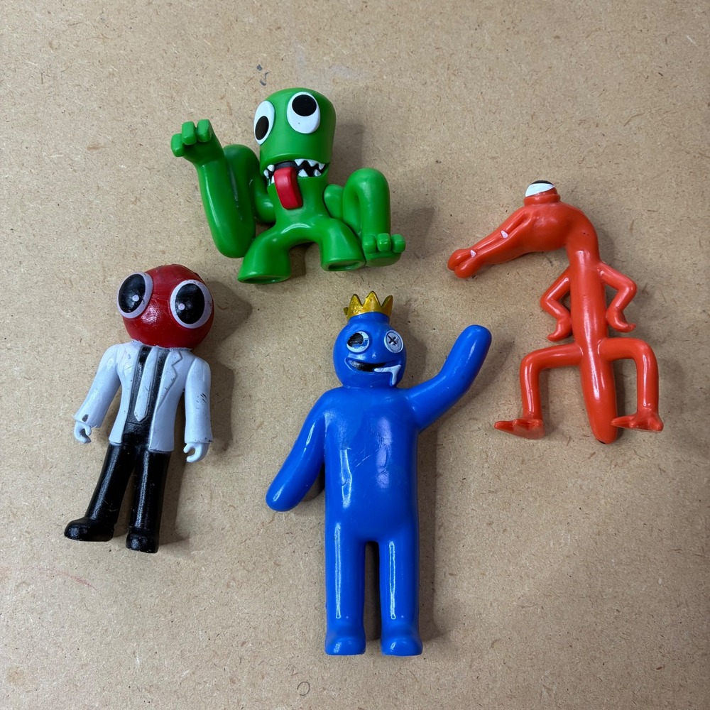 Rainbow Friends Figure Lot Blue Green Orange Red Scientist Mini Toys